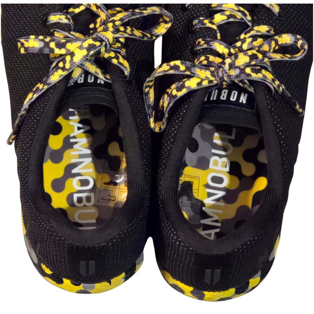 Nobull Super fabric Trainer Shoes  Sneakers Black/Yellow, Size 8.5 (W) & 7 (M) - Picture 6 of 7